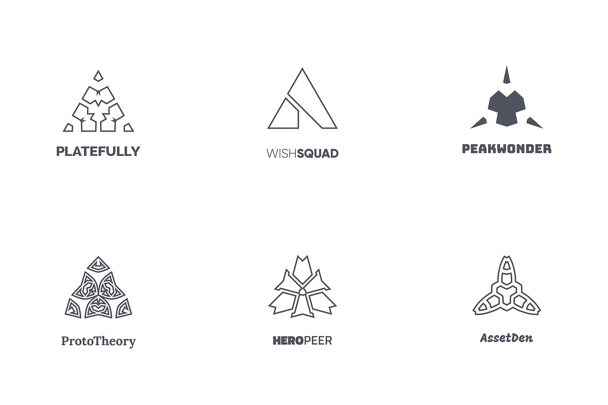 Logo Creator Triangle Shapes Edition, a Branding & Logo Template by Reshapely (Photo 11 of 14)