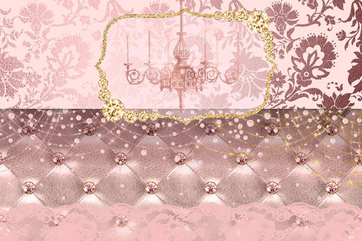 Blush Pink and Gold Graphics, an Object Graphic by Digital Curio