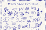 Whimsical Coastal Italy Vibe 120+, an Object Graphic by VectoriyA (Thumbnail 2 of 12)