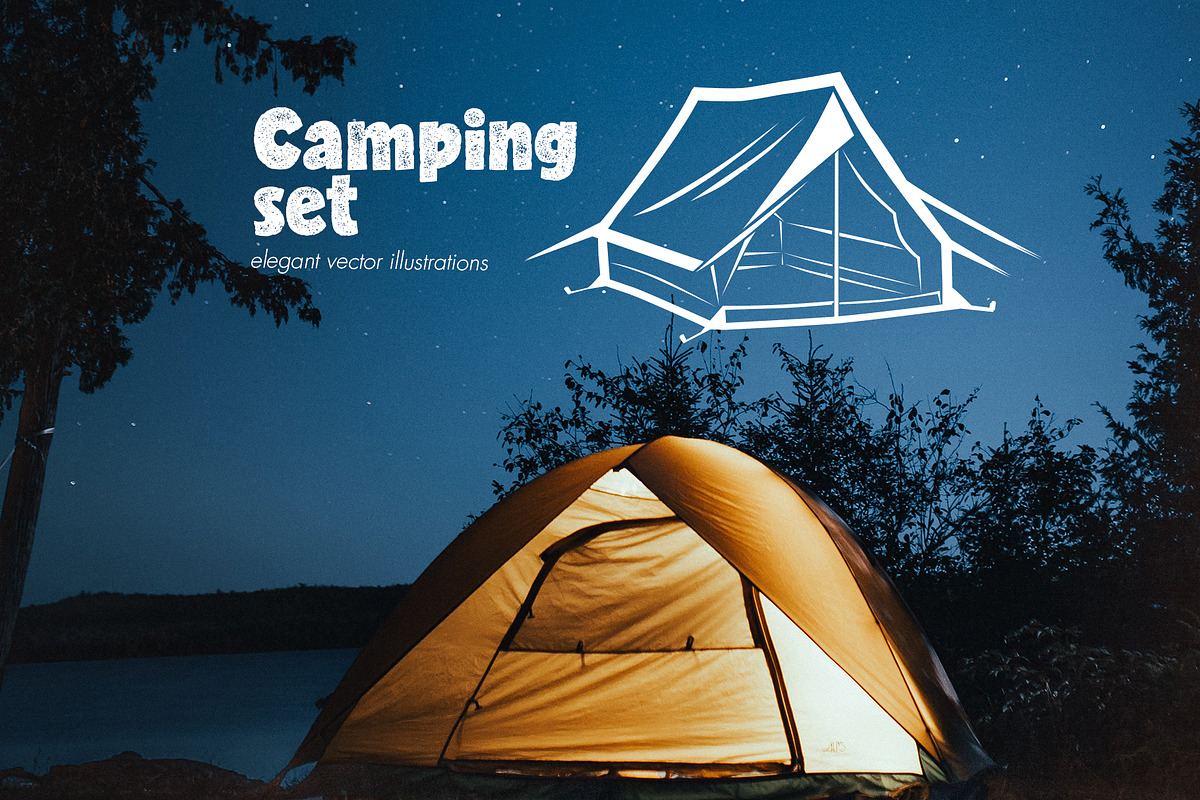 Camping and adventure emblems, an Object Graphic by DOBROGRAPH (Photo 5 of 6)