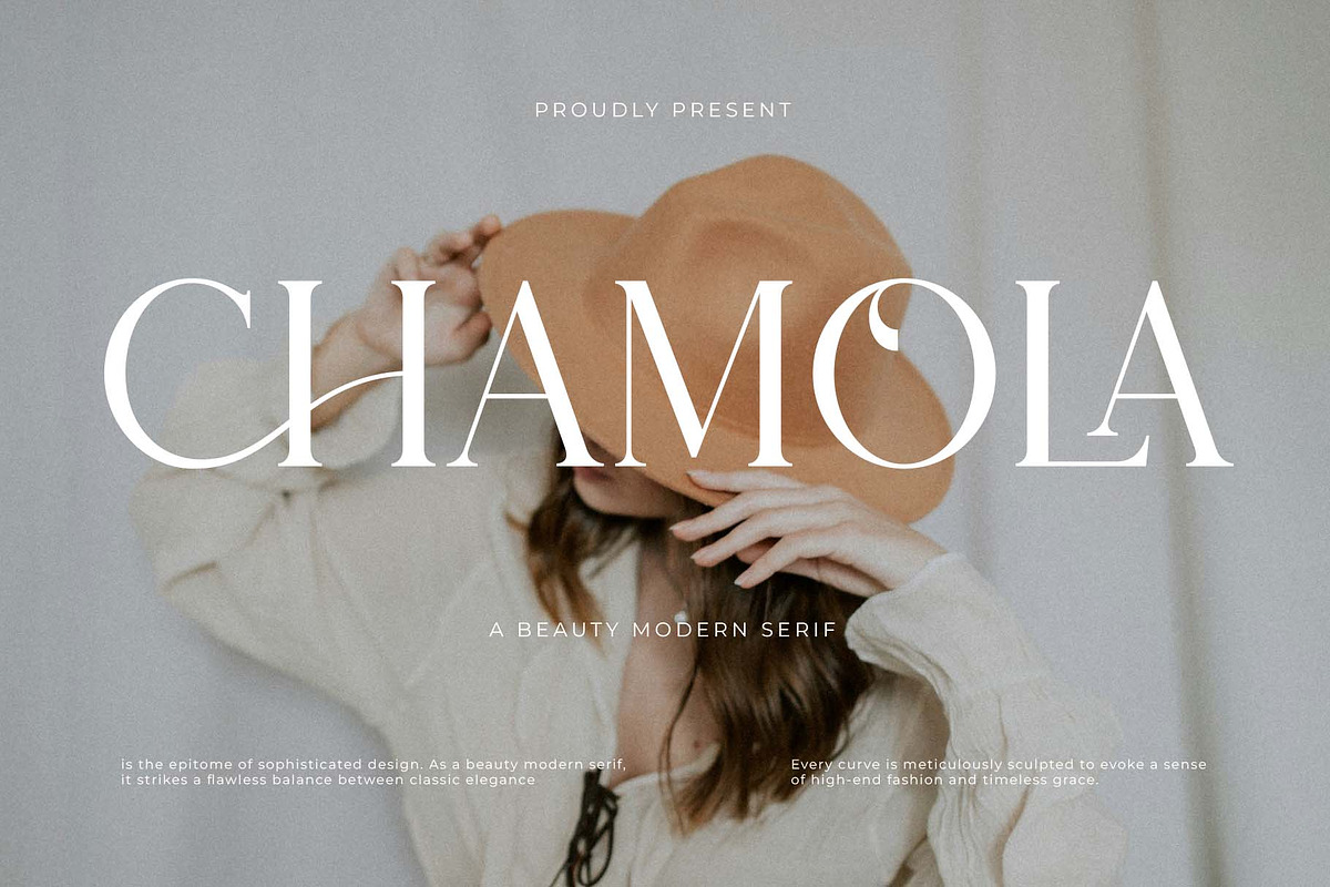 Chamola - A Beauty Modern Serif, a Serif Font by Muflieart (Photo 1 of 10)
