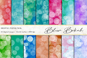 Blur Bokeh Digital Papers