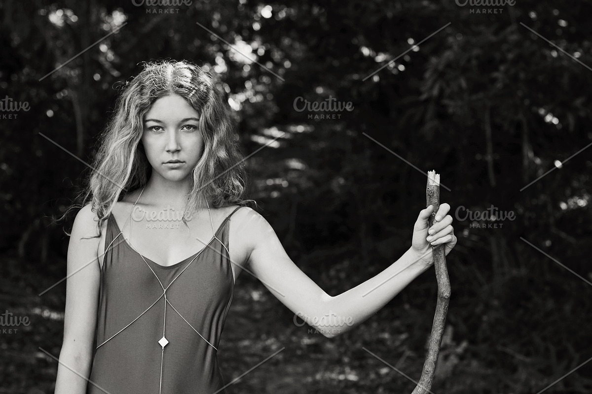 Black and White Forest Portrait, a Beauty & Fashion Photo by Chris Joel Campbell (Photo 2 of 2)