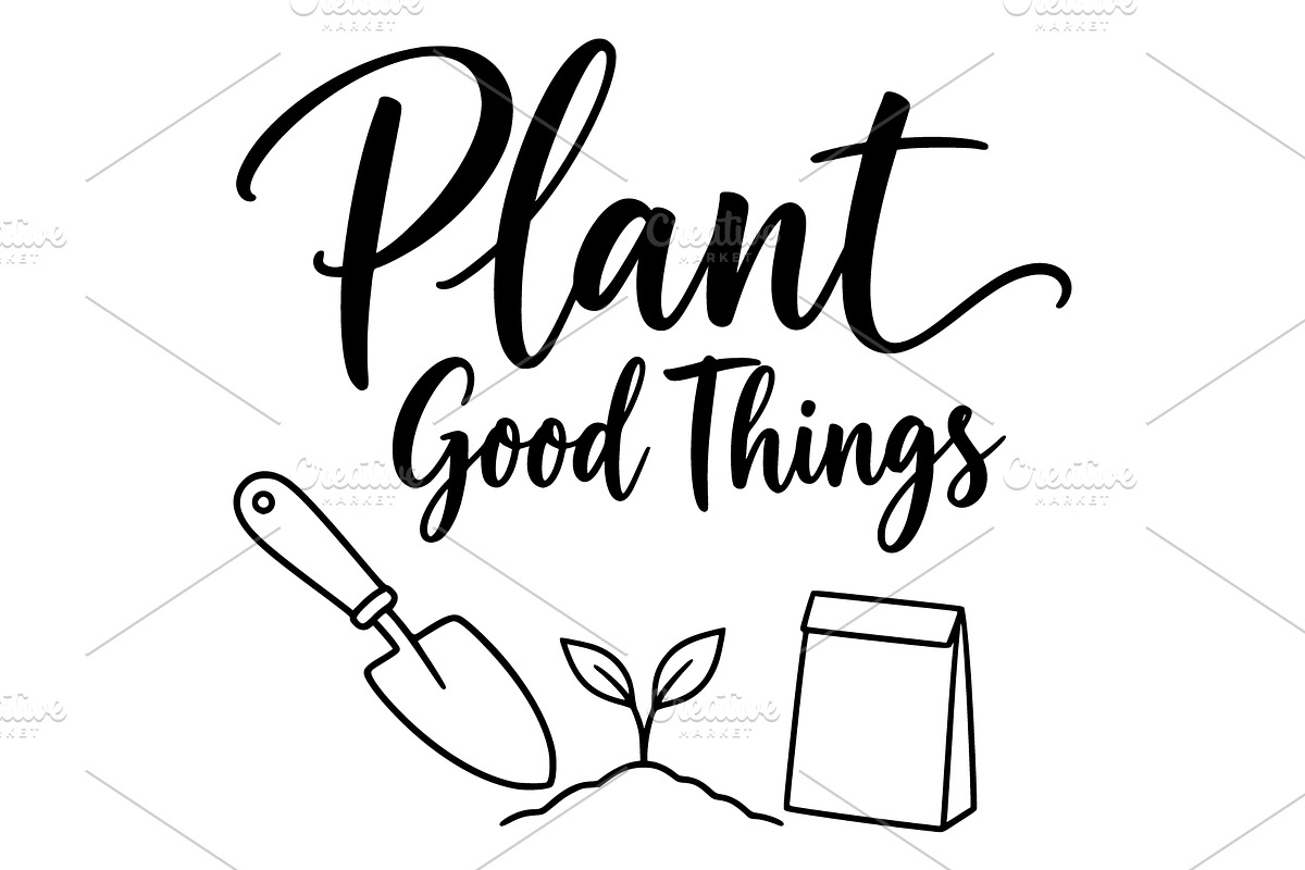 Plant Good Things Garden Line Art, an Object Illustration by Ghagra (Photo 2 of 7)