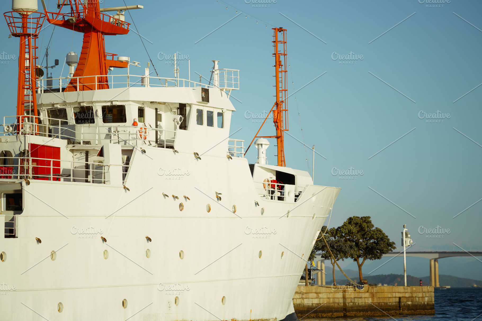 Ship Bow Moored By The Pier, a Transportation Photo by SkyNext