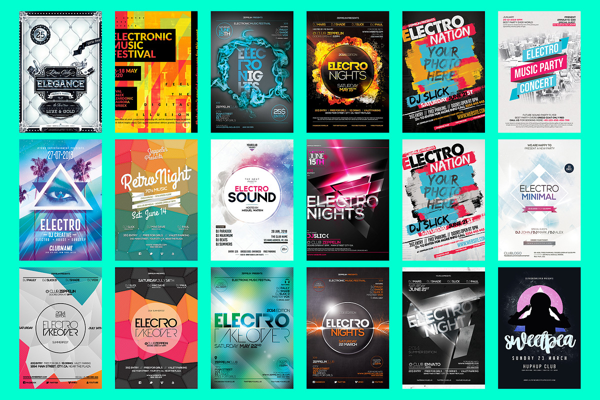 55 Music Flyer Bundle, a Design Template by PopotLane (Photo 4 of 4)