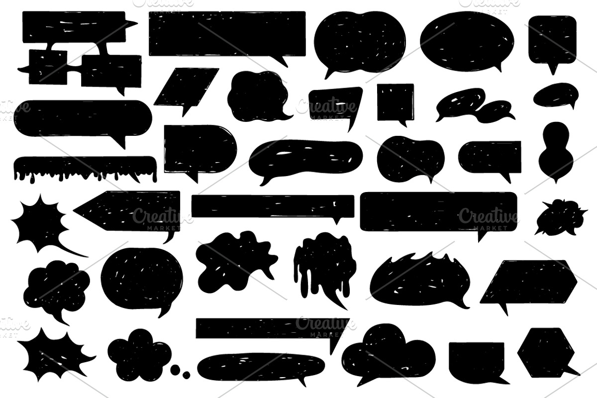 Speech Bubble Icon Set, a Graphic by AlexMstudio (Photo 2 of 5)