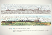 Rural landscape with Farm, an Illustration by Countryside life (Thumbnail 9 of 9)