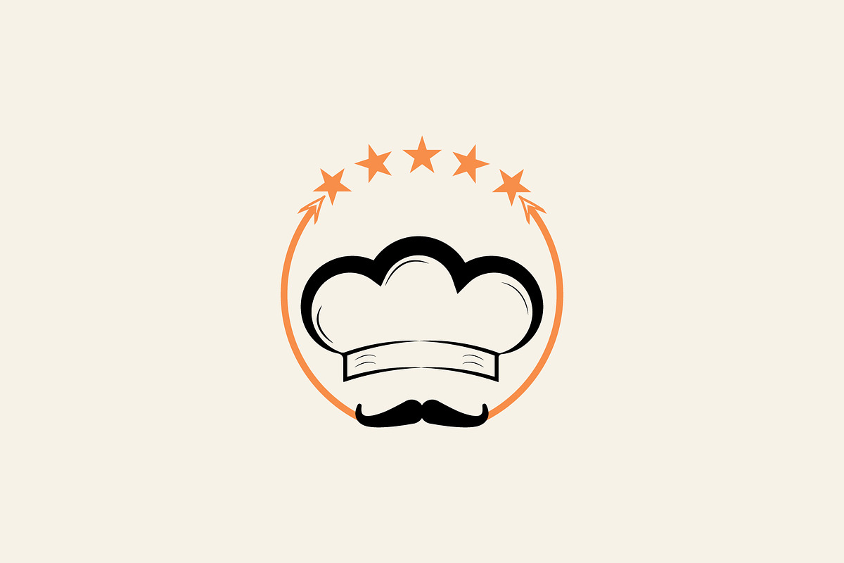 Five Star Chef Hat Restaurant Logo, a Branding & Logo Template by Salman Shop (Photo 1 of 4)