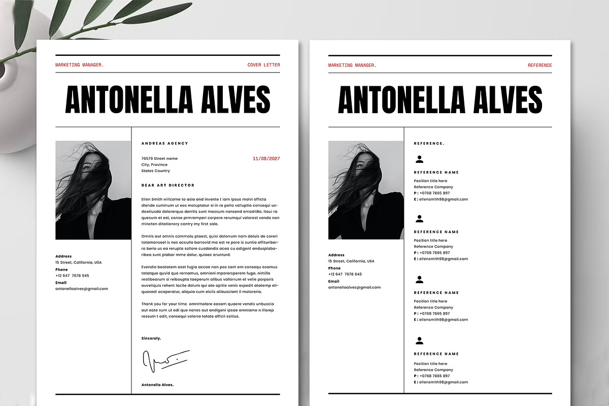 Modern Resume Template | Word, Canva, a Resume Template by Occy Design (Photo 9 of 10)