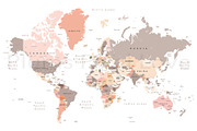 Detailed World Map 60x40 max - jpeg, a Work Illustration by Plums Pixel Love (Thumbnail 1 of 11)