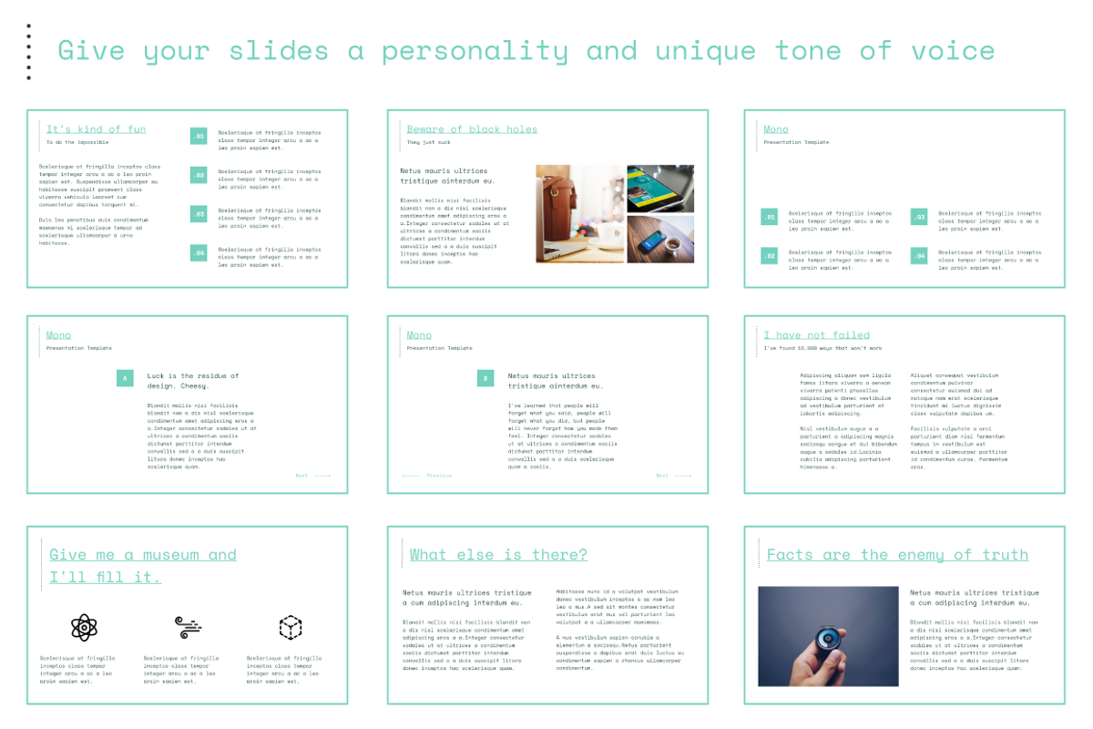 Mono PowerPoint Template - 25% off, a Presentation Template by Projectile (Photo 3 of 8)