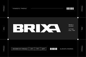 Brixa - Futuristic Display Font