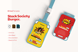 Stack Society - ID Card, a Card Template by VUNIRA