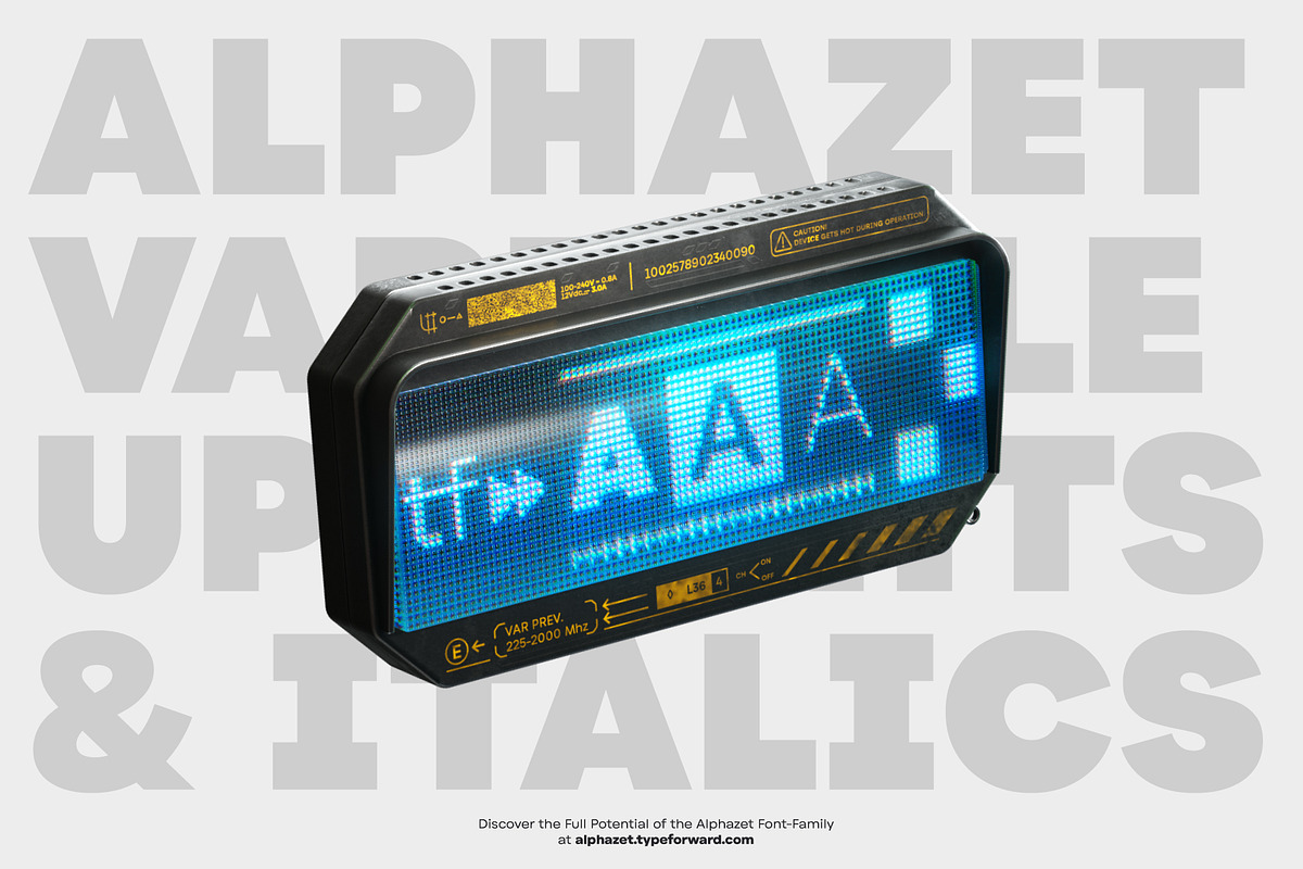 Alphazet Font-Family, a Sans Serif Font by Type Forward (Photo 6 of 8)
