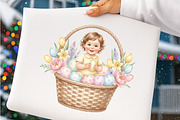 Easter Basket Clipart PNG Bundle, an Illustration by SinaCreation (Thumbnail 9 of 11)
