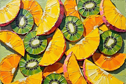 Tropical, Summer Fruit Oil Painting, a Food Illustration by PLUM&FIGS (Thumbnail 22 of 22)