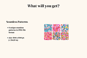 Colorful Floral Seamless Patterns, a Pattern Graphic by Ninterints (Thumbnail 2 of 12)