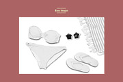 Flat Lay Beachwear Scene Mockup, an Apparel Mockup by Designertale (Thumbnail 6 of 6)