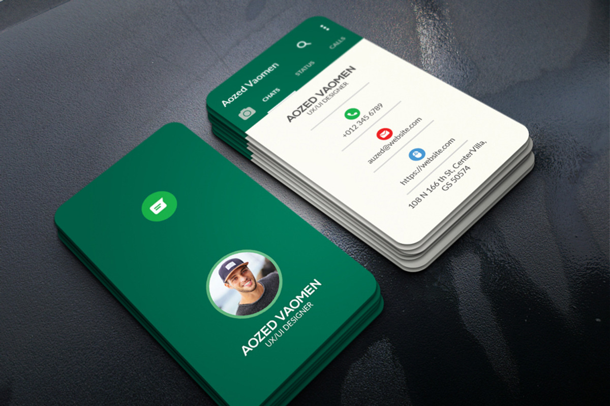Whatsapp Business Card, a Business Card Template by xnorpix (Photo 1 of 2)