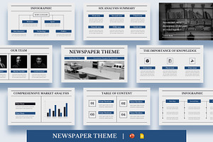 Newspaper Presentation Template, a Presentation Template by BumbleGraph Studio