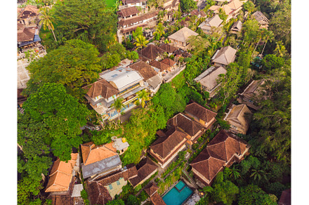 Photo from drone, Ubud. Aerial, an Architecture Photo by Elizaveta Galitskaya