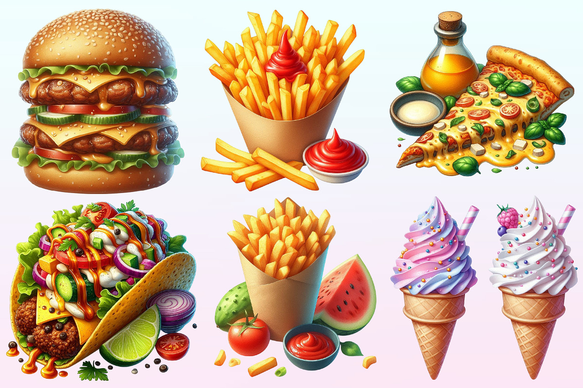 Watercolor Street Food Clipart PNG, a Graphic by CitraGraphics (Photo 3 of 4)