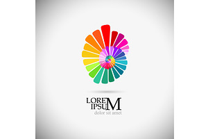 Logo rainbow abstraction. Hand, an Illustration by Nenahliadava Design