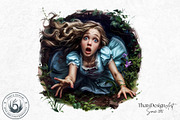 Alice in wonderland Clipart Set, a Person Illustration by ThatsDesignArt (Thumbnail 7 of 11)