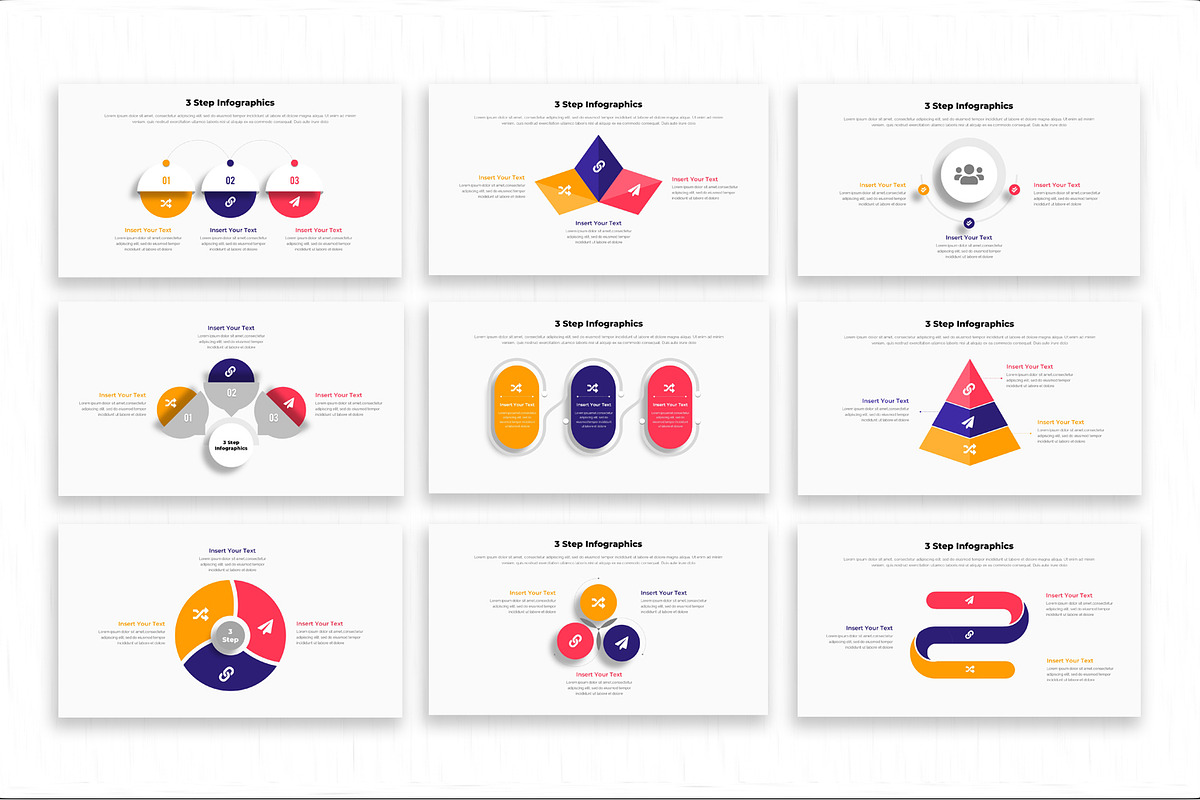 Three Step Infographic Presentation, a Presentation Template by SlideStack (Photo 3 of 5)