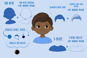 Kids Character Portrait Brushes