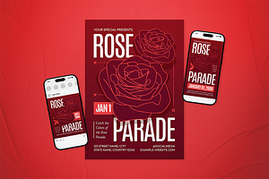 Rose Parade Event Flyer Set, a Flyer Template by The Good Store