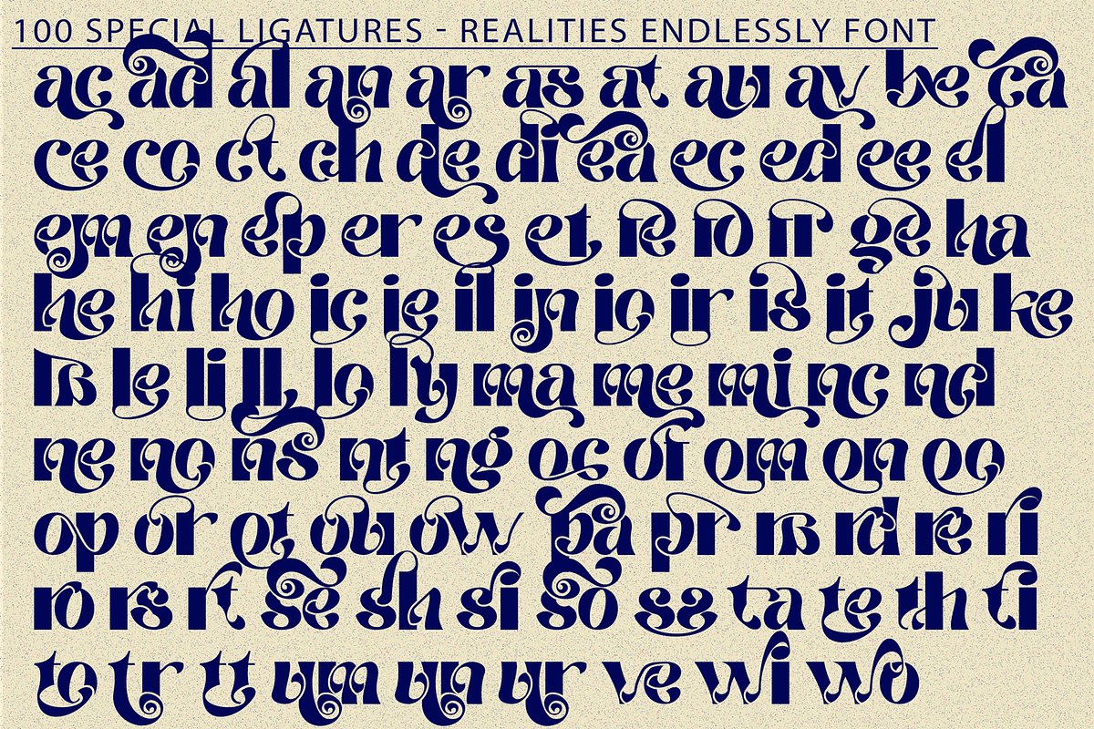 Realities Endlessly - Elegant Font, a Font by 177Studio (Photo 8 of 8)