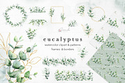 Eucalyptus Watercolor, an Object Illustration by CaraulanStore (Thumbnail 1 of 19)