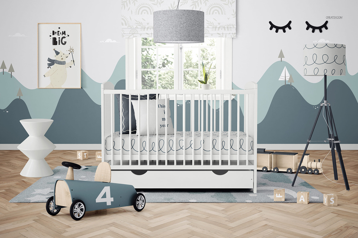 Baby Crib Nursery Mockup Collection, a Household Mockup by creatsy5 (Photo 20 of 22)