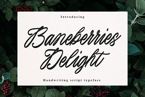 Baneberries Delight Handwriting