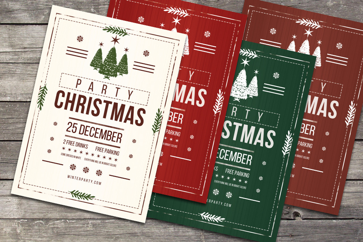 Christmas Flyers Party Rustic, a Flyer Template by shaman (Photo 2 of 3)