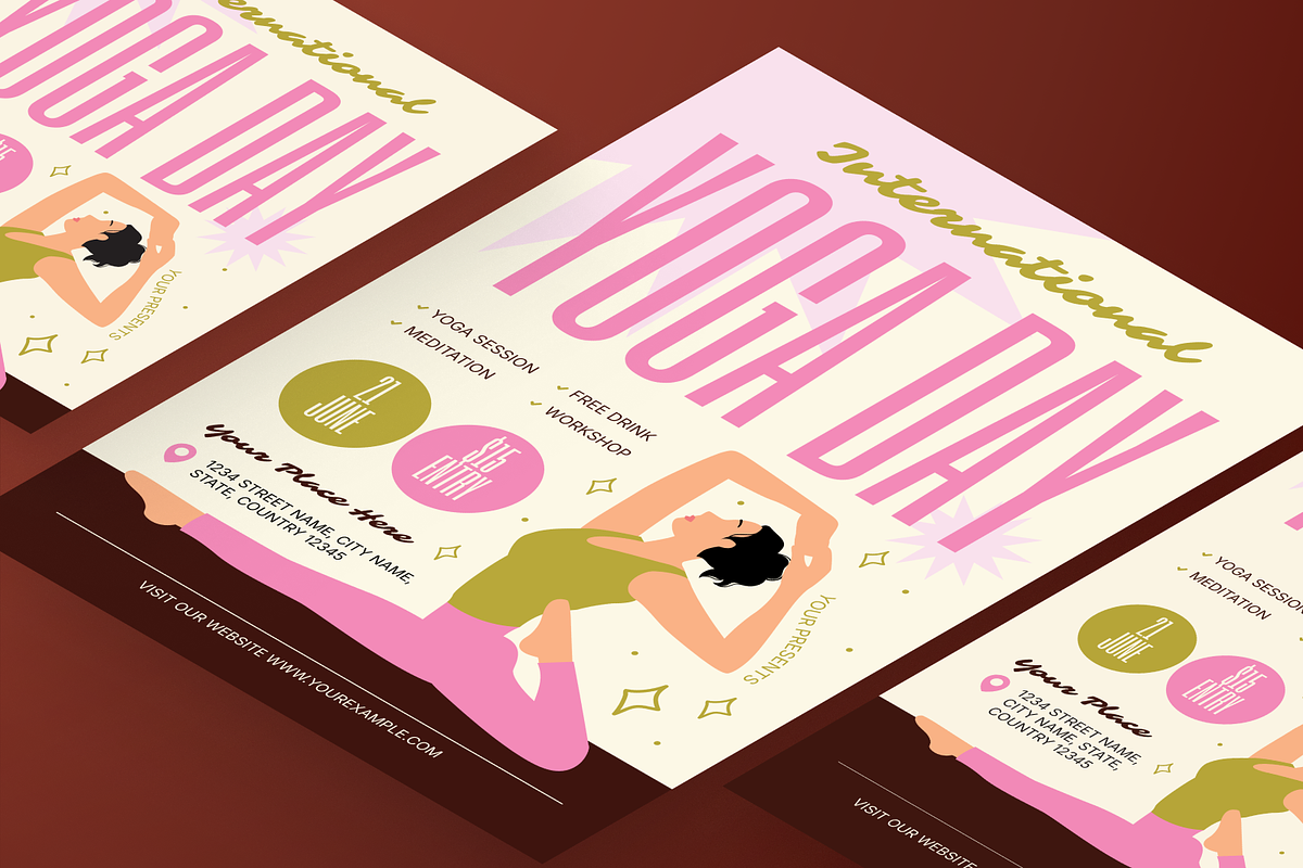 International Yoga Day Flyer Set, a Flyer Template by Annora Studio (Photo 5 of 6)