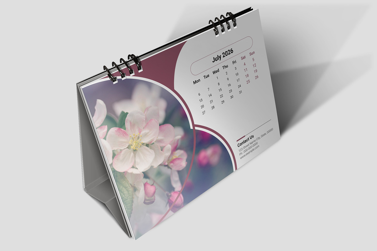 Desk Calendar 2026, a Stationery Template by crazyOWL (Photo 2 of 6)
