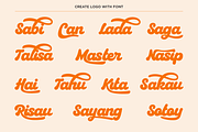 Medina Retro Food Script Font, a Script Font by Serbaneka Studio (Thumbnail 6 of 9)