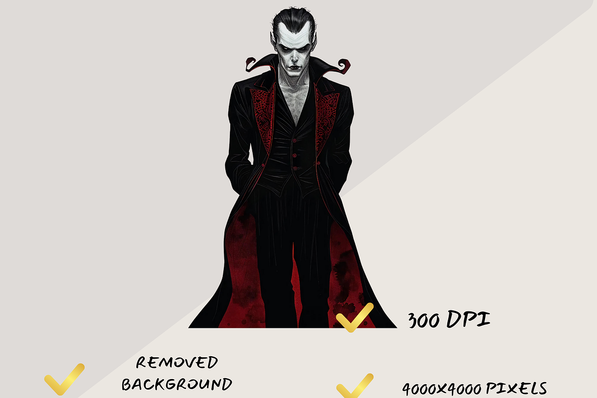 SCARY GOTHIC FANTASIES CLIPART PACK, a Person Illustration by Daring Digies (Photo 8 of 10)