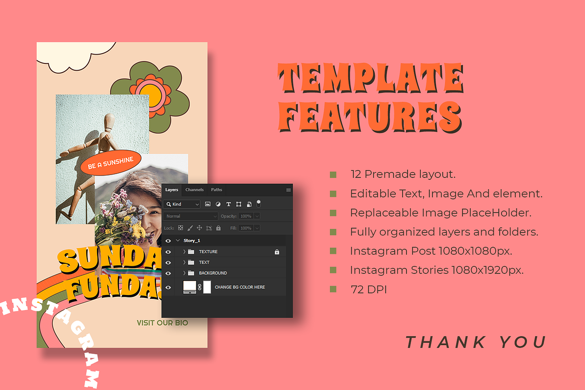 Freonia Instagram Template, a Social Media Template by Creatchees.std (Photo 5 of 5)