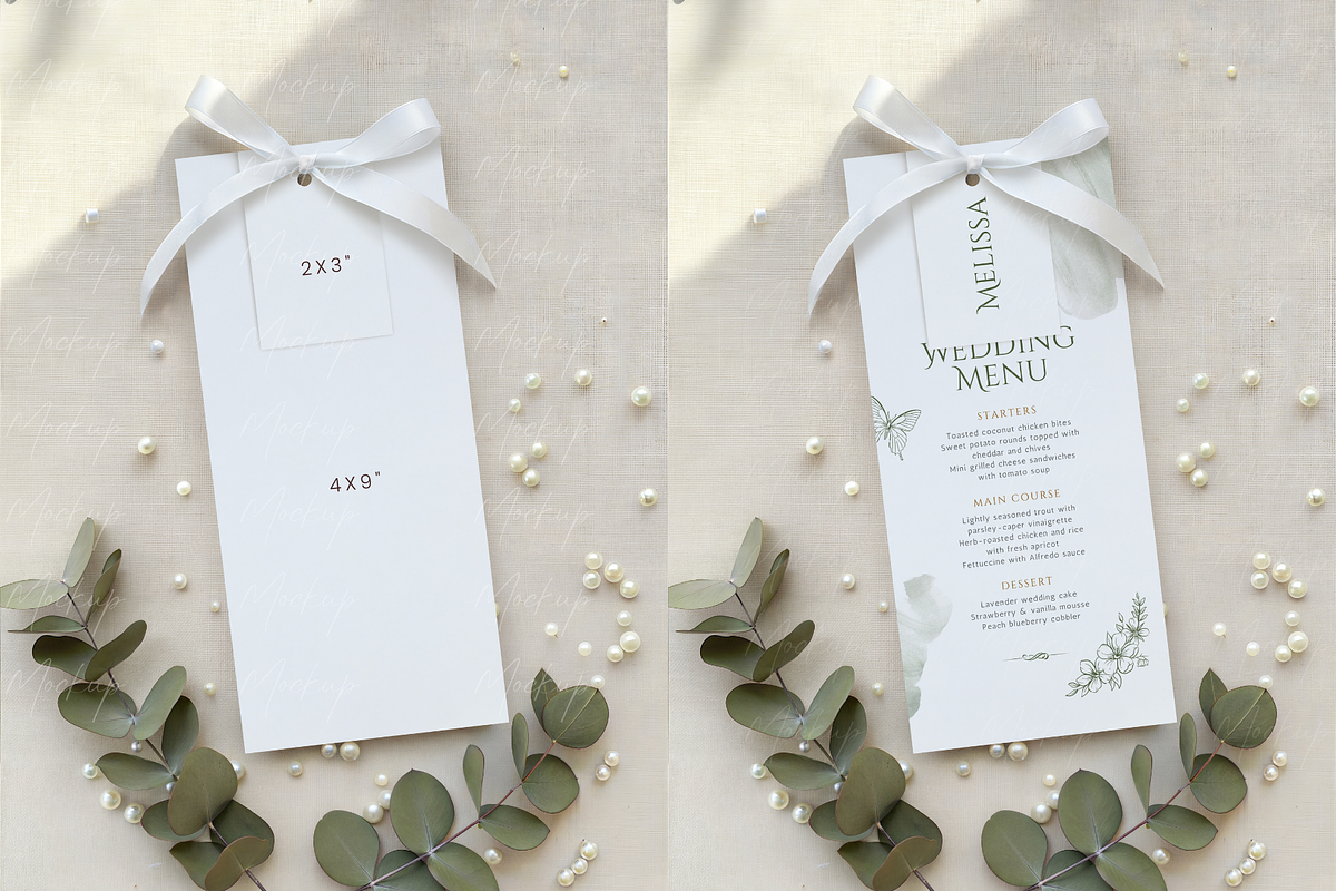 Tall Vertical Menu Mockup Ribbon, a Product Mockup by TatiMockup (Photo 2 of 3)
