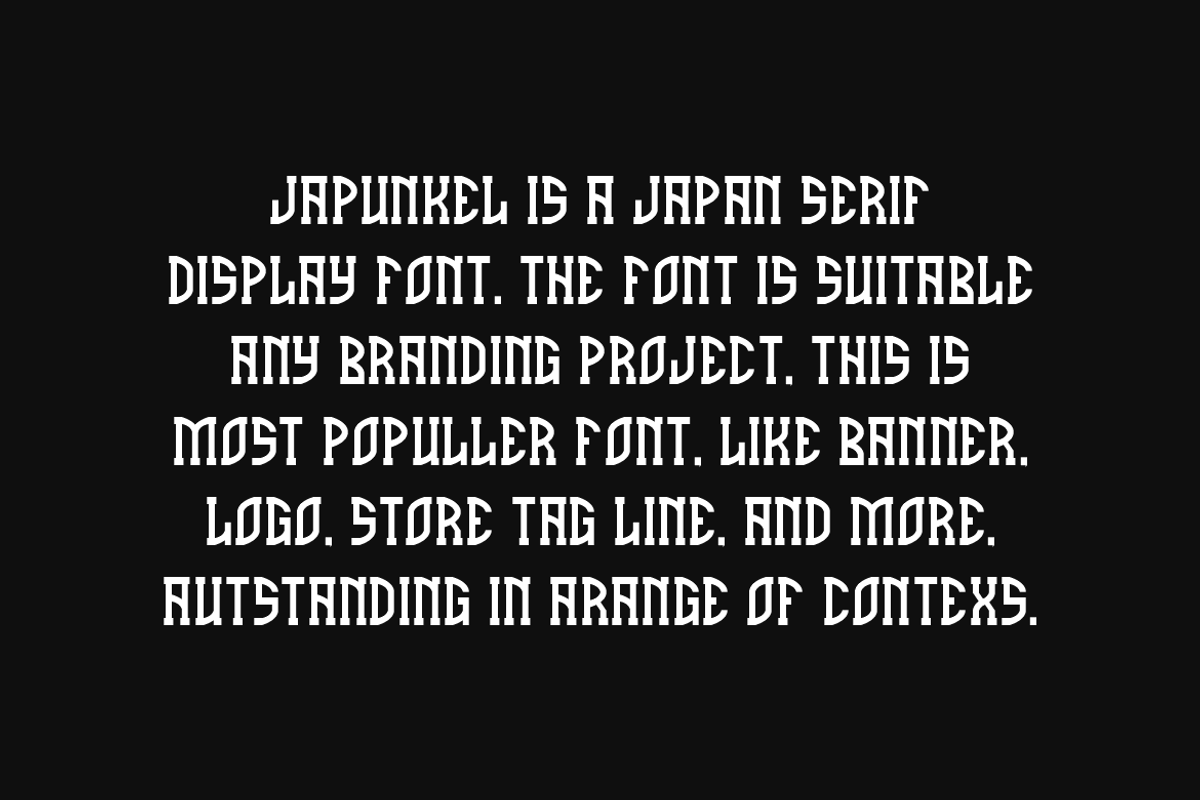 Japunkel - Japanese & Asian Font, a Slab Serif Font by QR Design Studio (Photo 4 of 6)