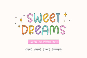 Sweet Dreams - Cute Handwriting Font