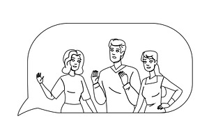 employee community engagement vector, a Person Illustration by pikepicture
