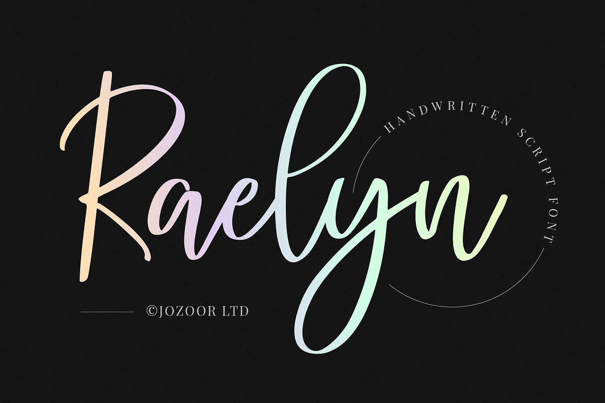 Raelyn - Lovely Script Font, a Script Font by Jozoor (Photo 1 of 8)