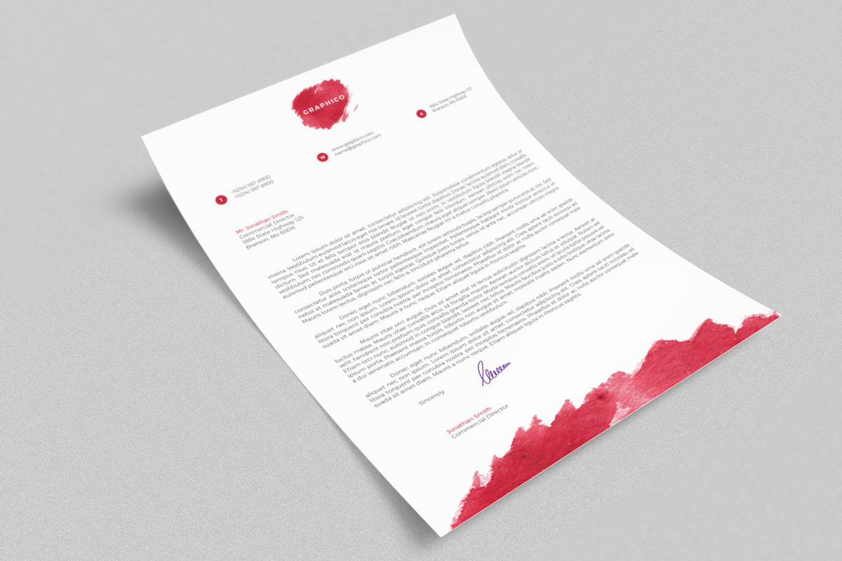 Corporate Letterhead 11 with MS Word, a Stationery Template by ND Design (Photo 2 of 9)