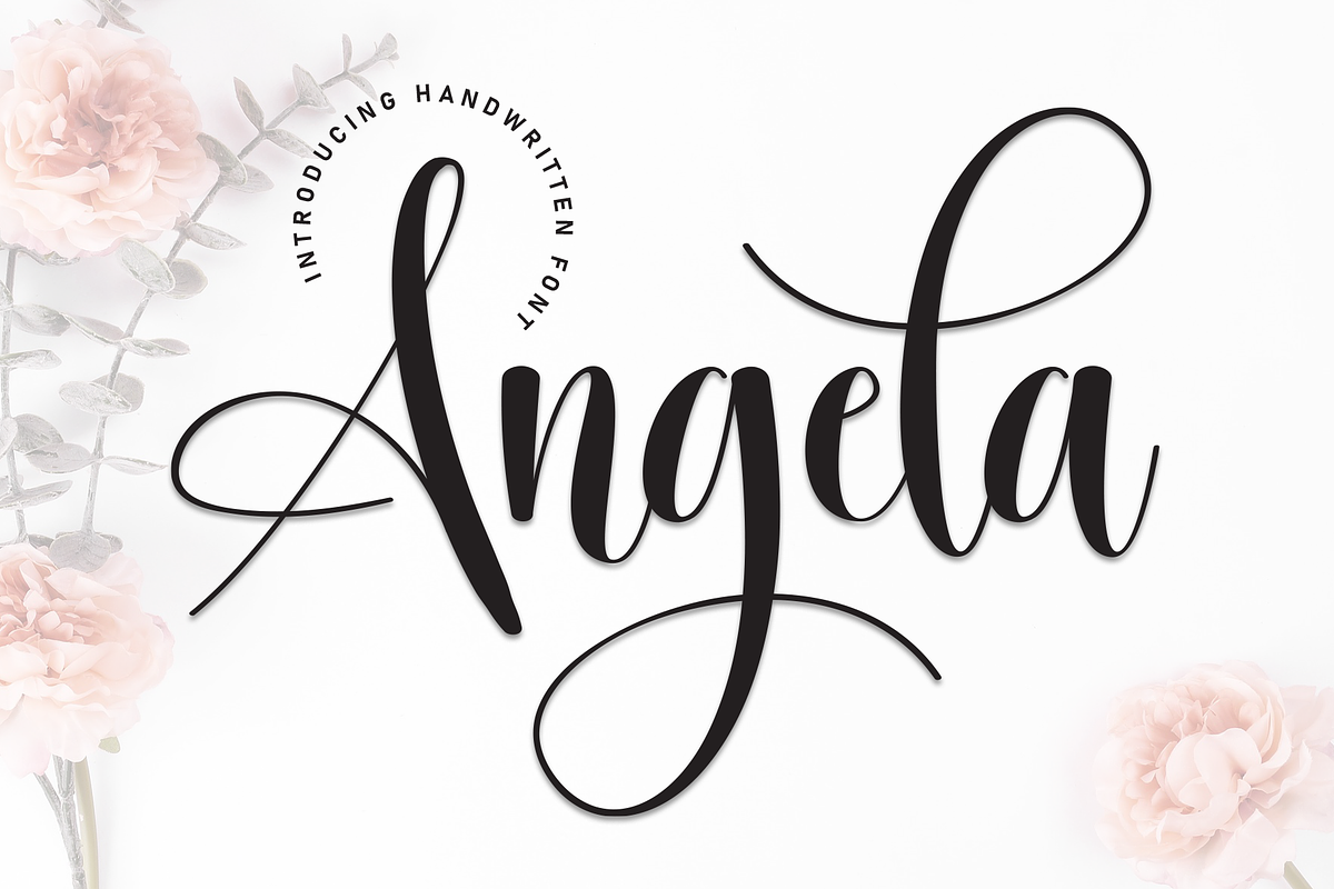 Angela | Script Font, a Handwritten Font by Scratchones (Photo 1 of 9)