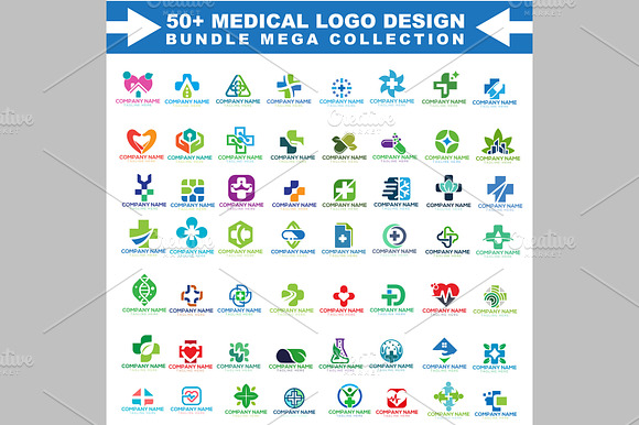 50+ Medical Logo Design Mega Bundle preview 2